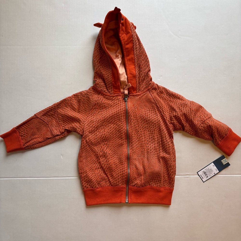 Oshkosh Kids lizard Hoodie zip up‎ nwt sz 2t